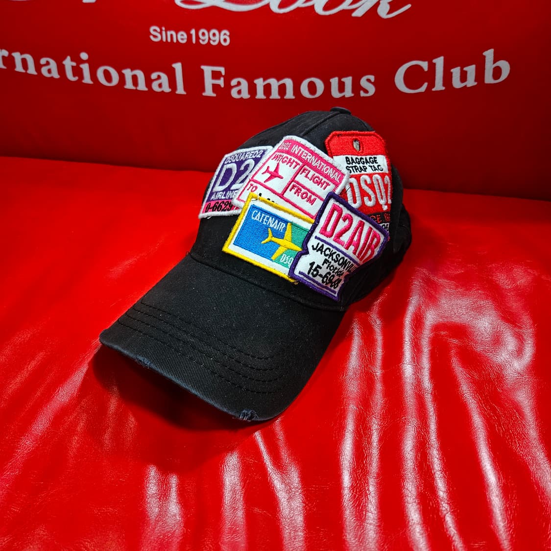 디스퀘어드2 빈티지 워싱 패치드 볼캡 Free 상품이미지1