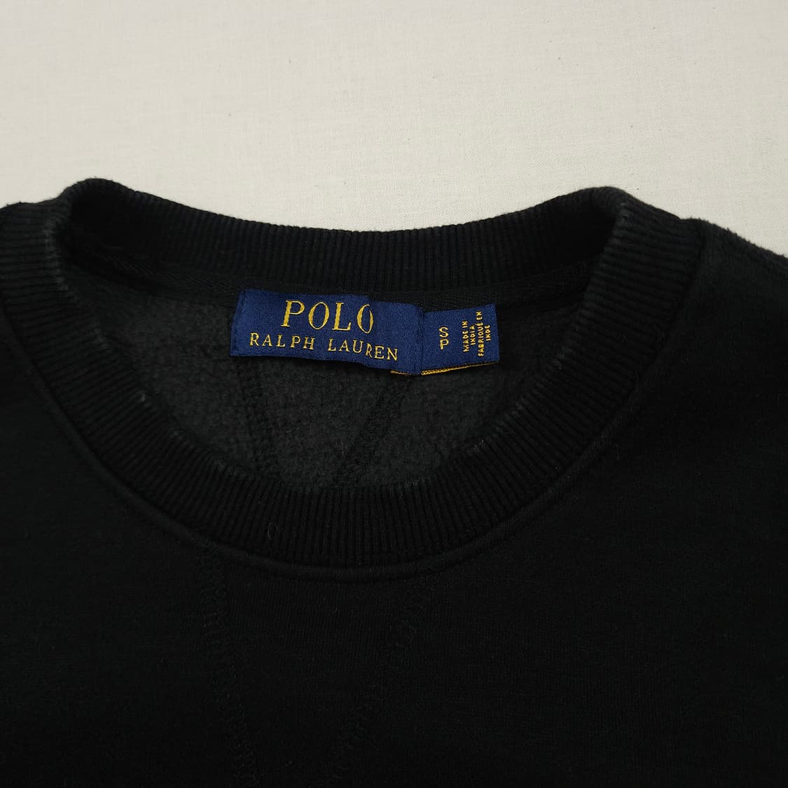 S(90) 폴로 랄프로렌 기모 롱슬리브 블랙 상품이미지4