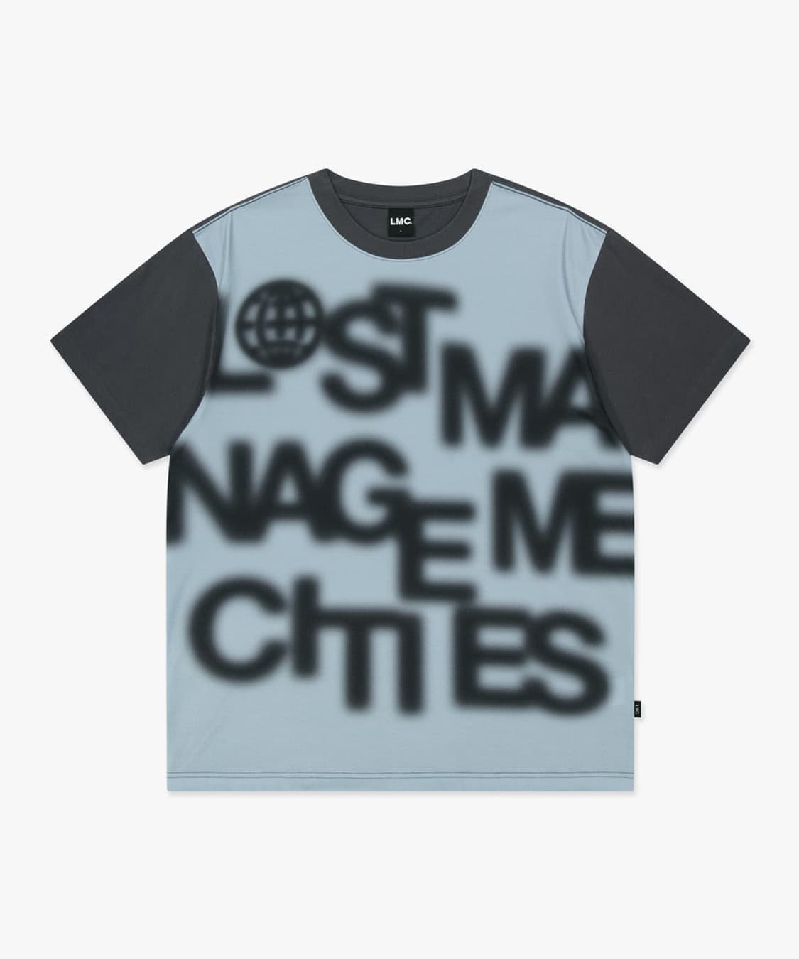 LMC 블러 레터링 컬러 블럭 티 차콜 XL (새상품) 상품이미지1
