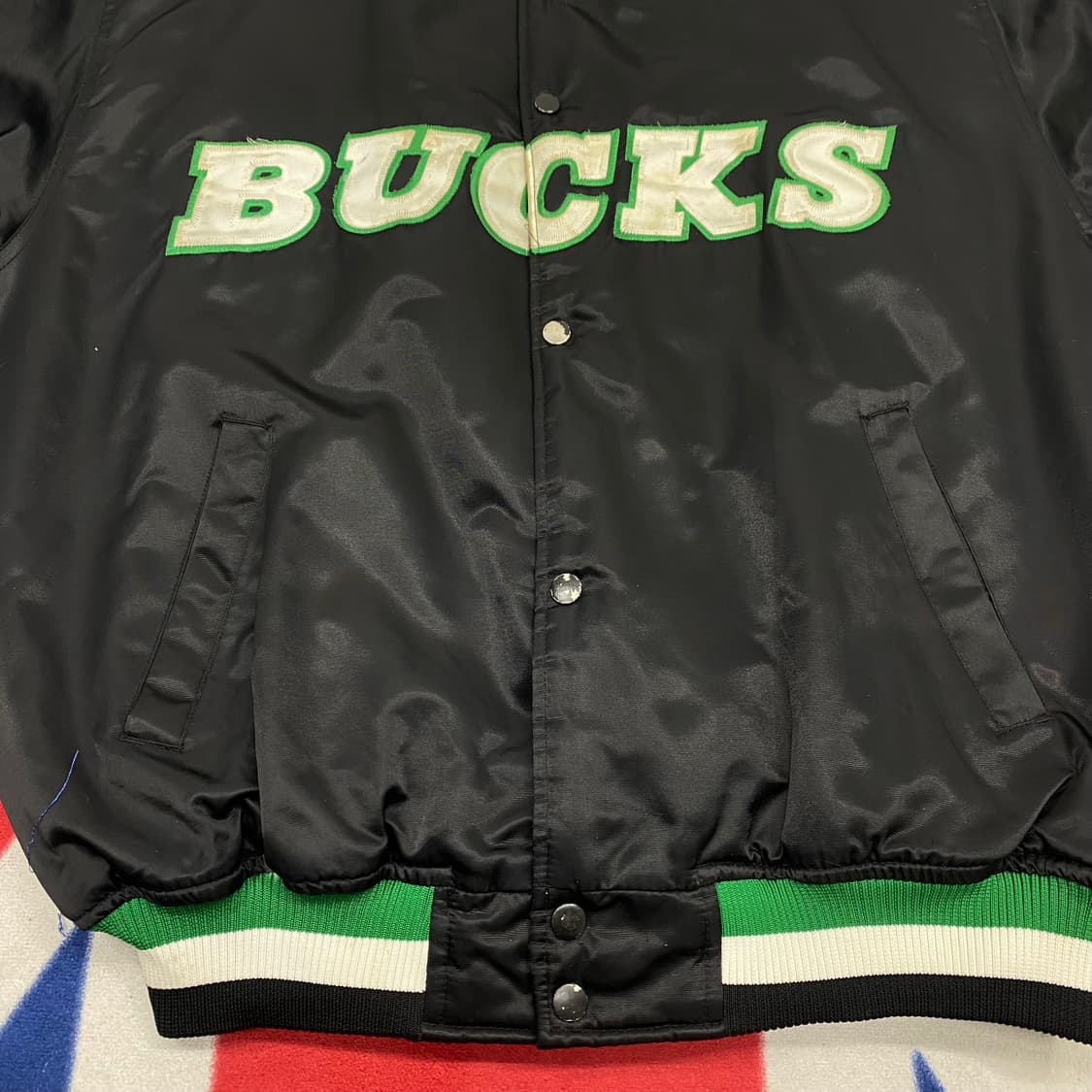 NBA 밀워티벅스 스타디움자켓 실측L  상품이미지5