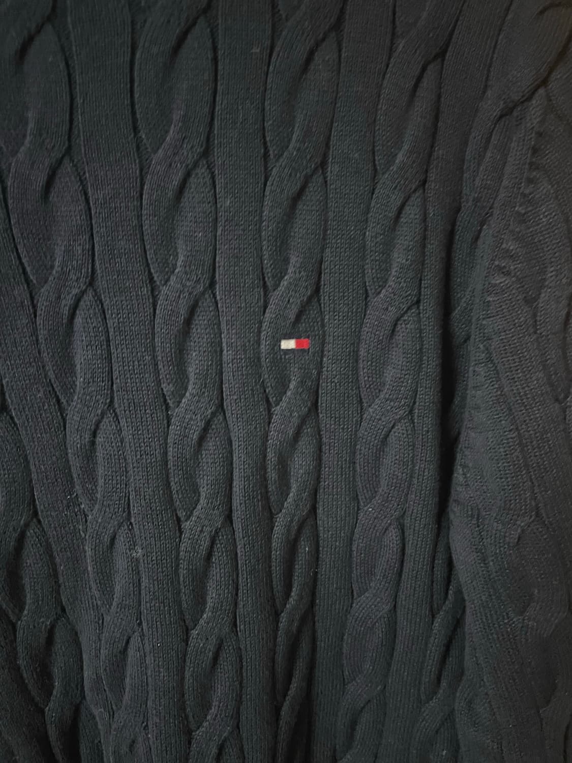 타미힐피거 남성 크루넥 케이블 니트 L 상품이미지2