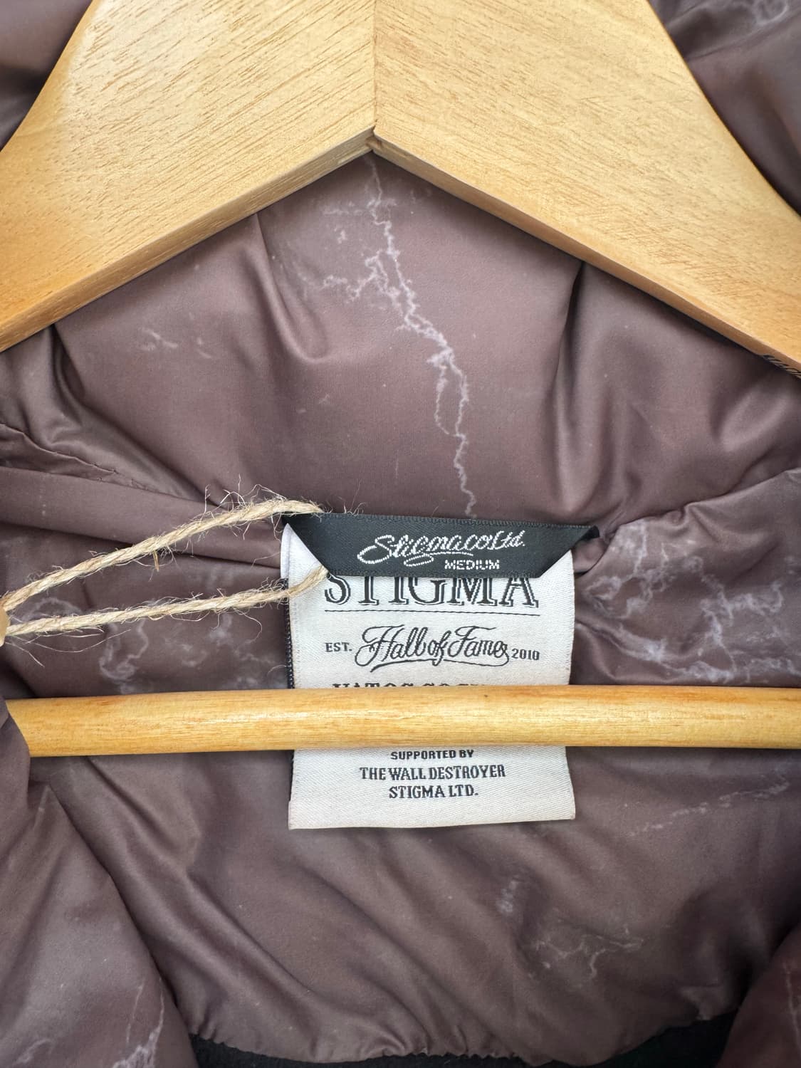 스티그마 STIGMA 브라운 스톤 패턴 오버핏 패딩 점퍼 M 상품이미지7