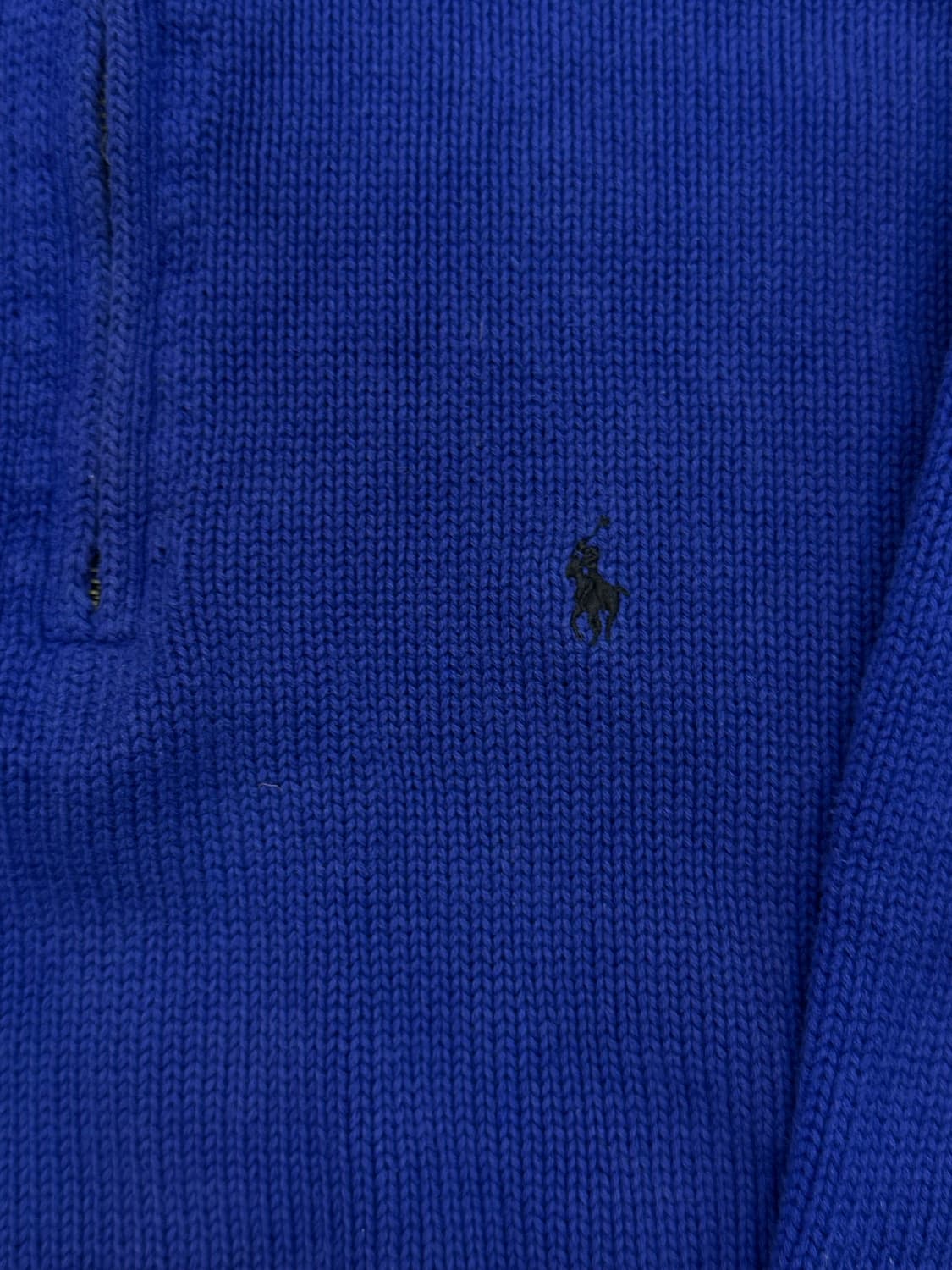 폴로 랄프로렌 블루 니트 하프집업 상품이미지2