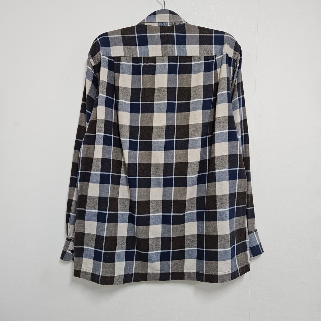 95 닥스 기모 체크셔츠 브라운 블루 상품이미지4