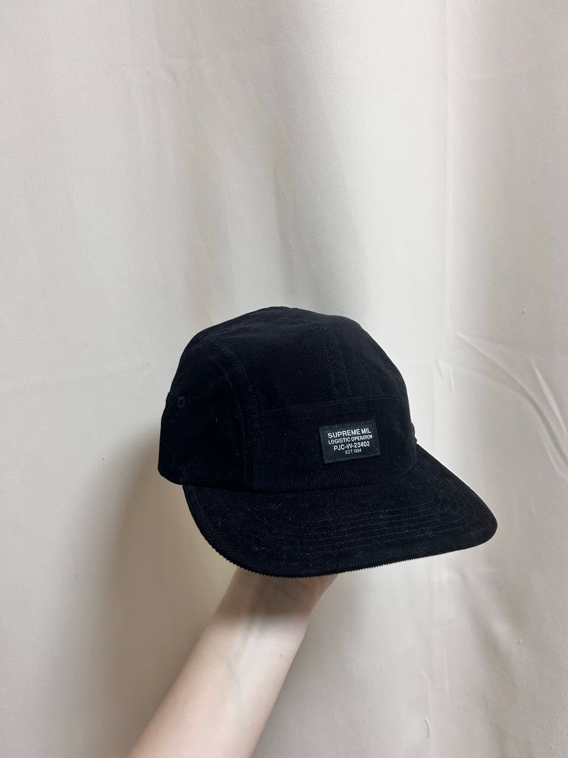 슈프림 코듀로이 포켓 캠프캡 블랙 상품이미지2