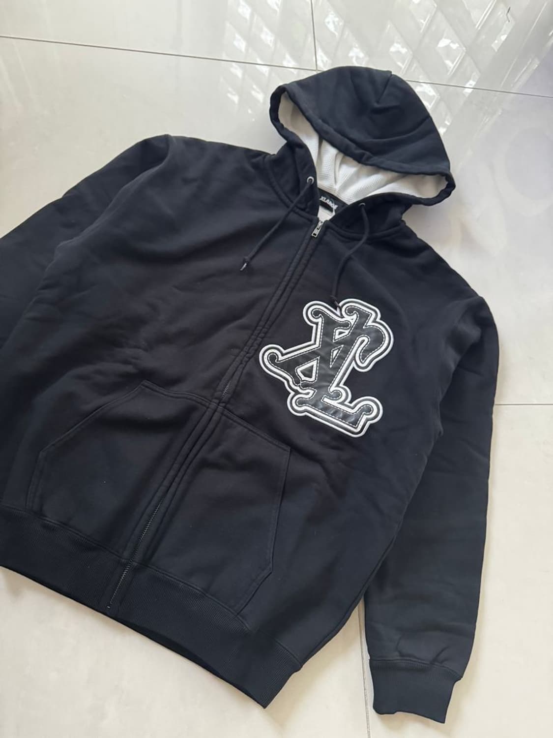 PATCHED THERMAL ZIP UP HOODIE 로고 후디 상품이미지1