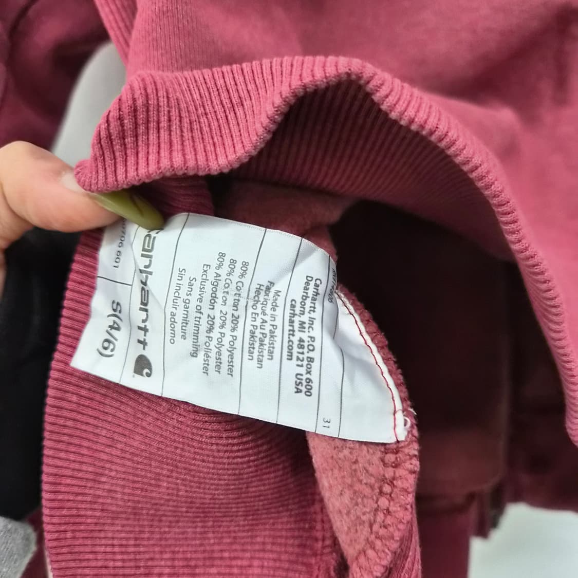 칼하트 레드 브라운 집업 여성 S 상품이미지4