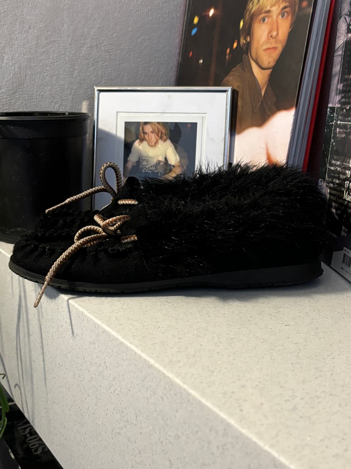 Amimoc 니트 퍼 플랫슈즈 상품이미지2