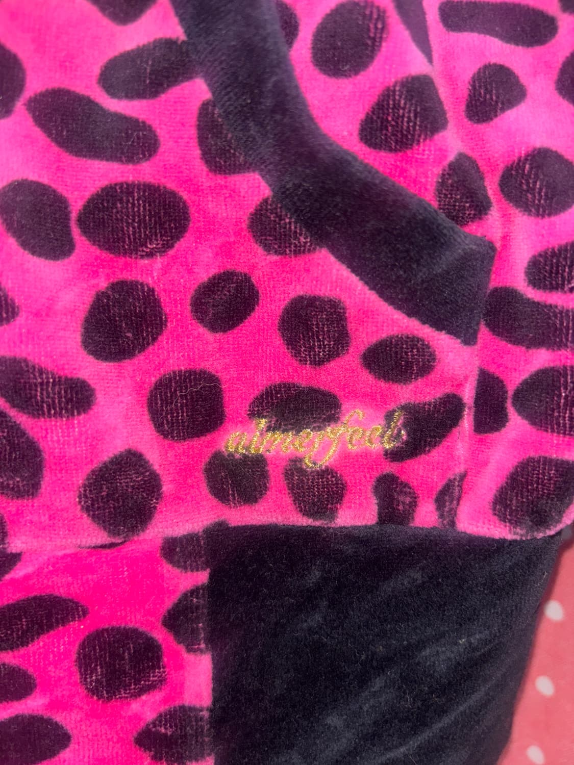 [aimerfeel] 에메필 레오파드 갸루 벨벳 트레이닝 집업 상품이미지3