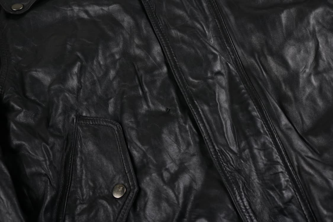 [M] 90s 빈티지 재팬 양가죽 오버핏 블루종 자켓 상품이미지3