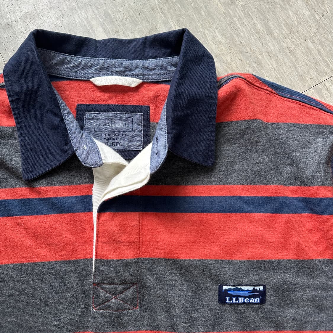 L.L.Bean 엘엘빈 스트라이프 럭비셔츠 XL  상품이미지2