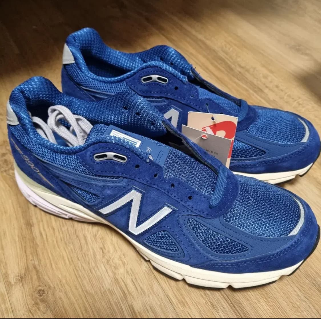 (새상품) 뉴발란스 990v4 블루 에임레온도르 콜라보 상품이미지5