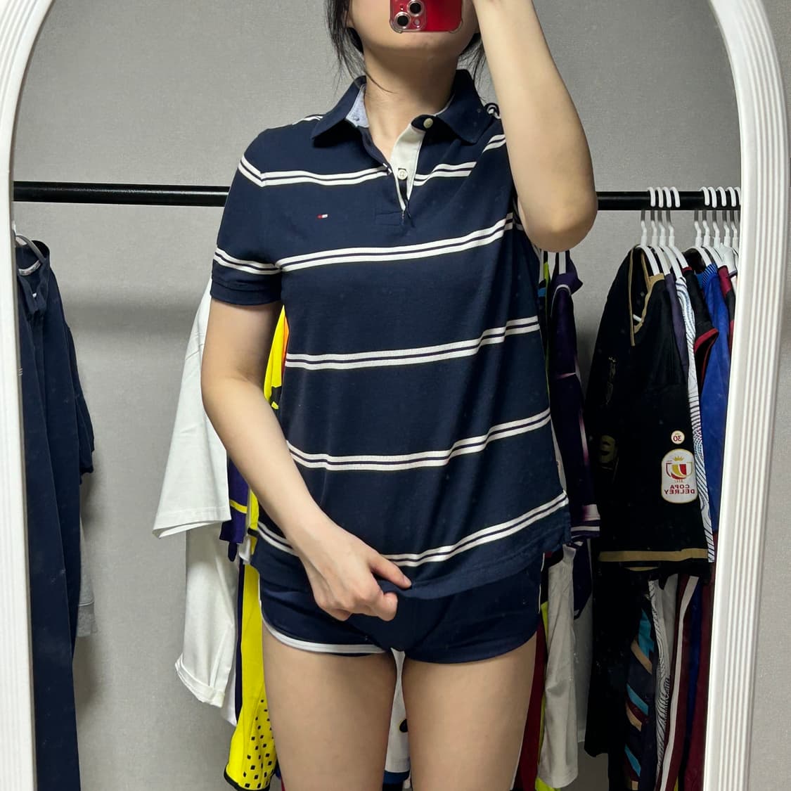 타미힐피거 네이비 스트라이프 폴로티 상품이미지1