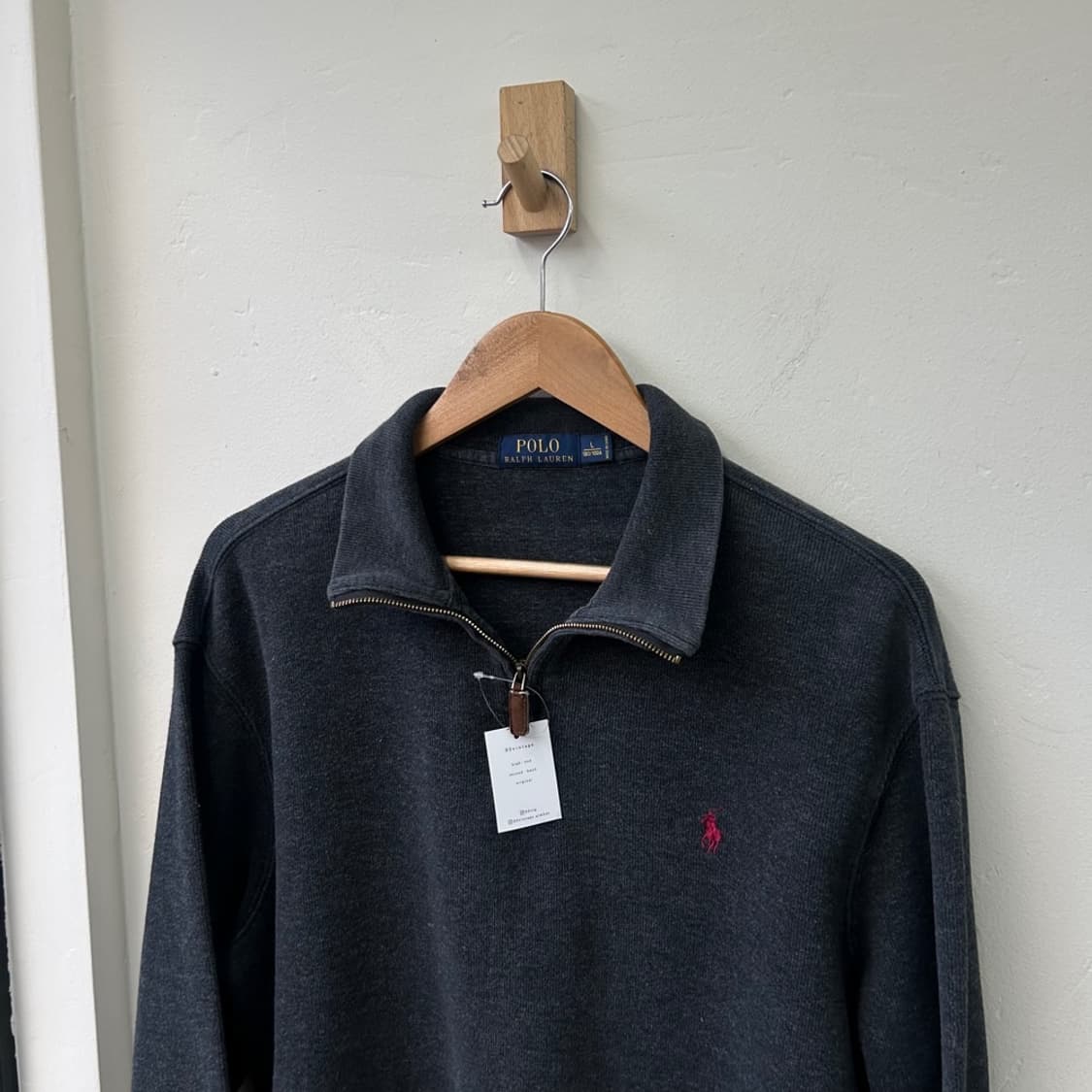 16276 - 폴로 랄프로렌 차콜 반집업 니트 상품이미지1