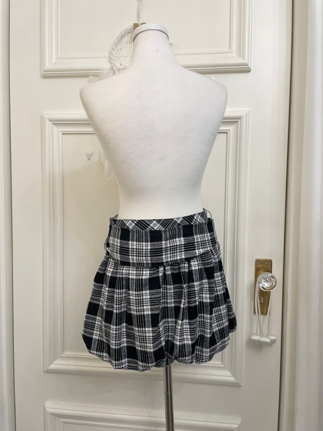 black&white check bow point lovely mini 상품이미지3