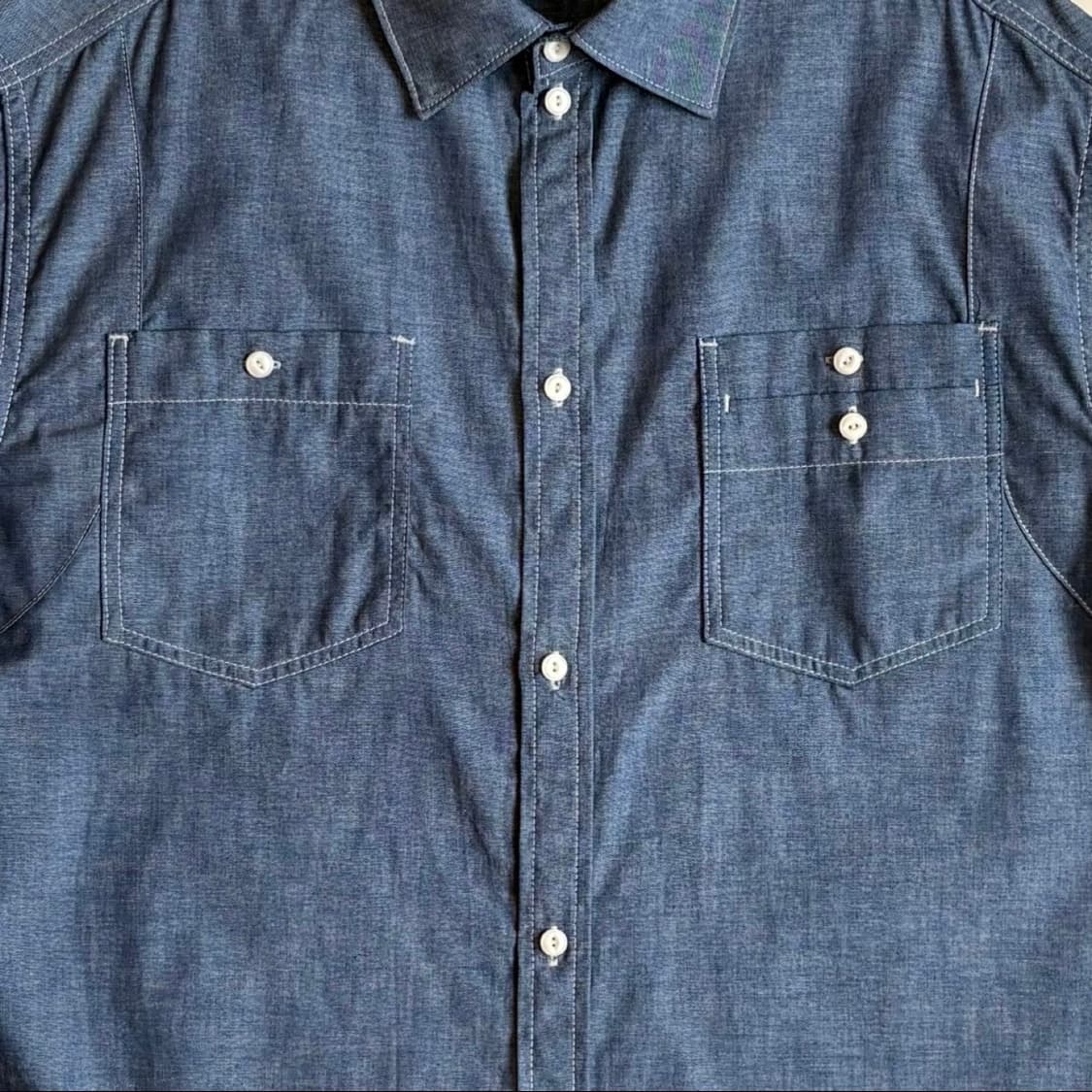 [데드스탁/XL] 네이머 클로딩 샴브레이 데님 셔츠 상품이미지5