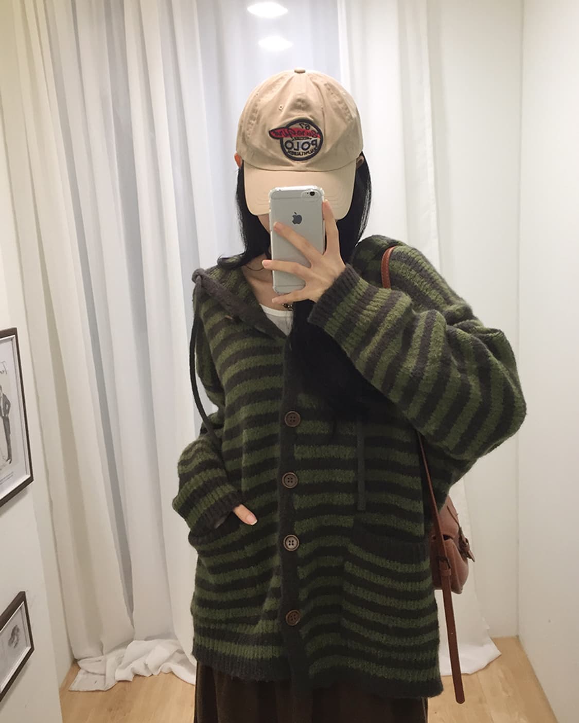 Women Vintage Knit Cardigan XL 상품이미지2