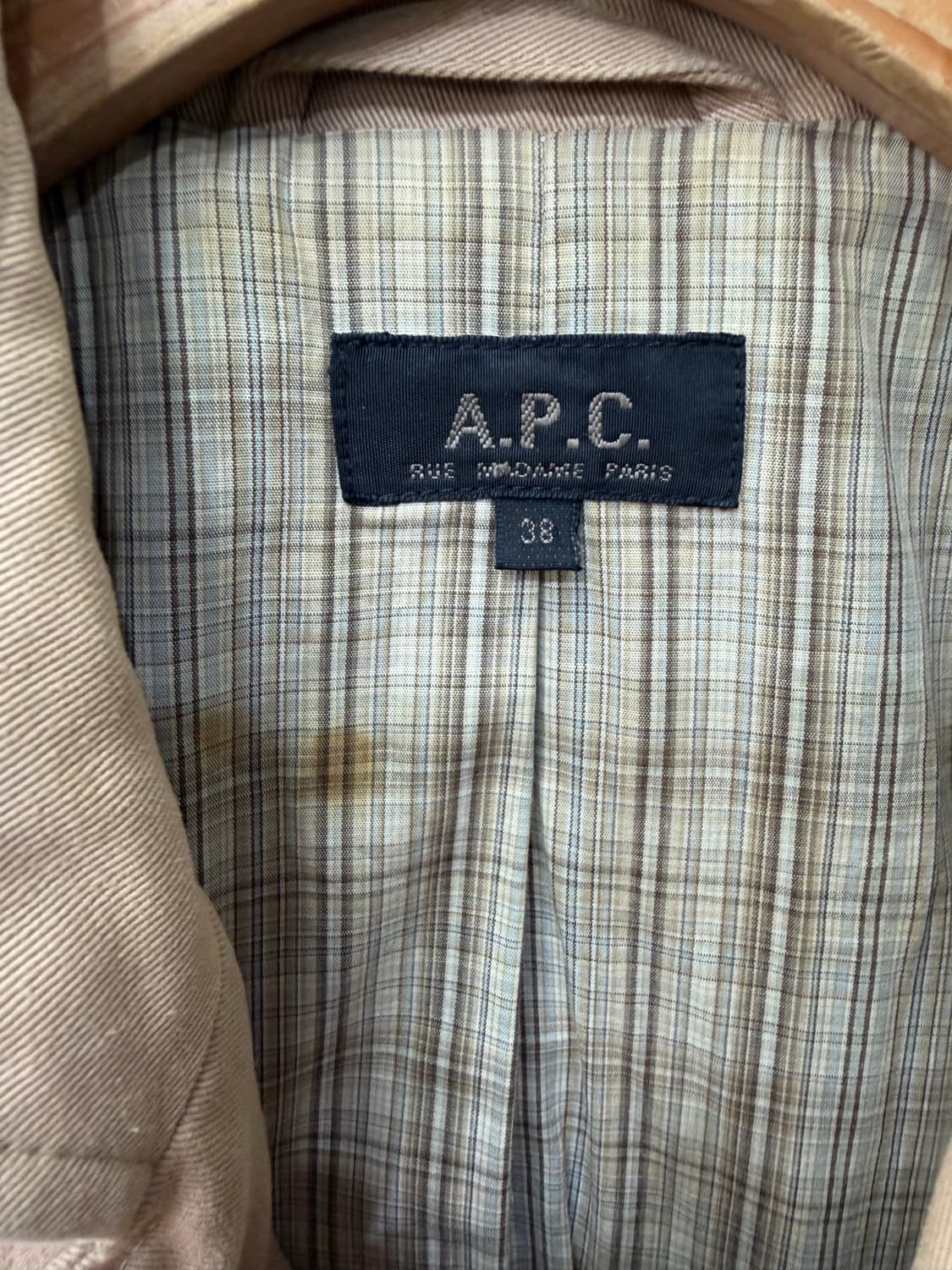 정품) A.P.C. 아페쎄 여성 베이지 트렌치코트 38 상품이미지6