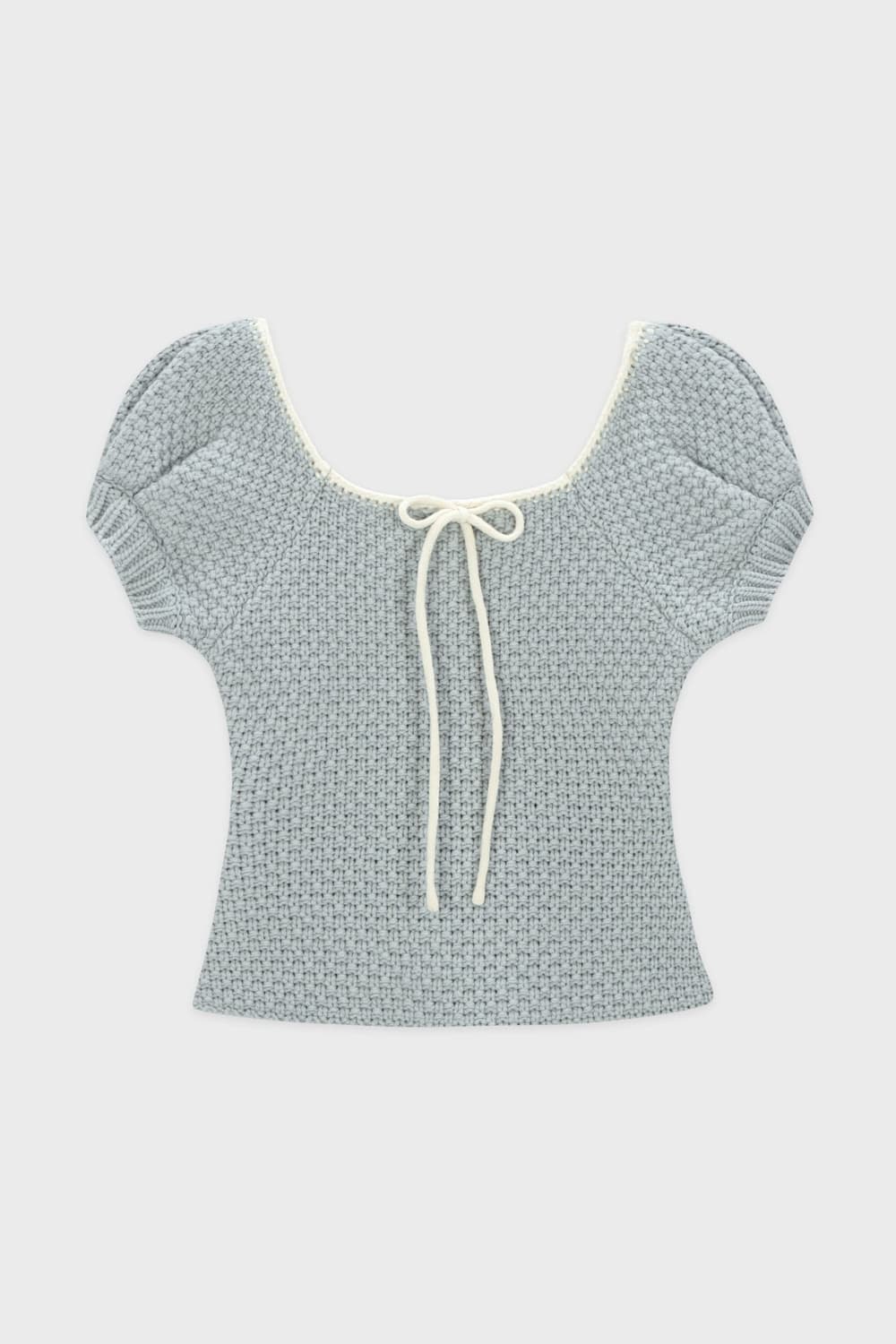 시눈 하프 니트탑 라이트블루 상품이미지1