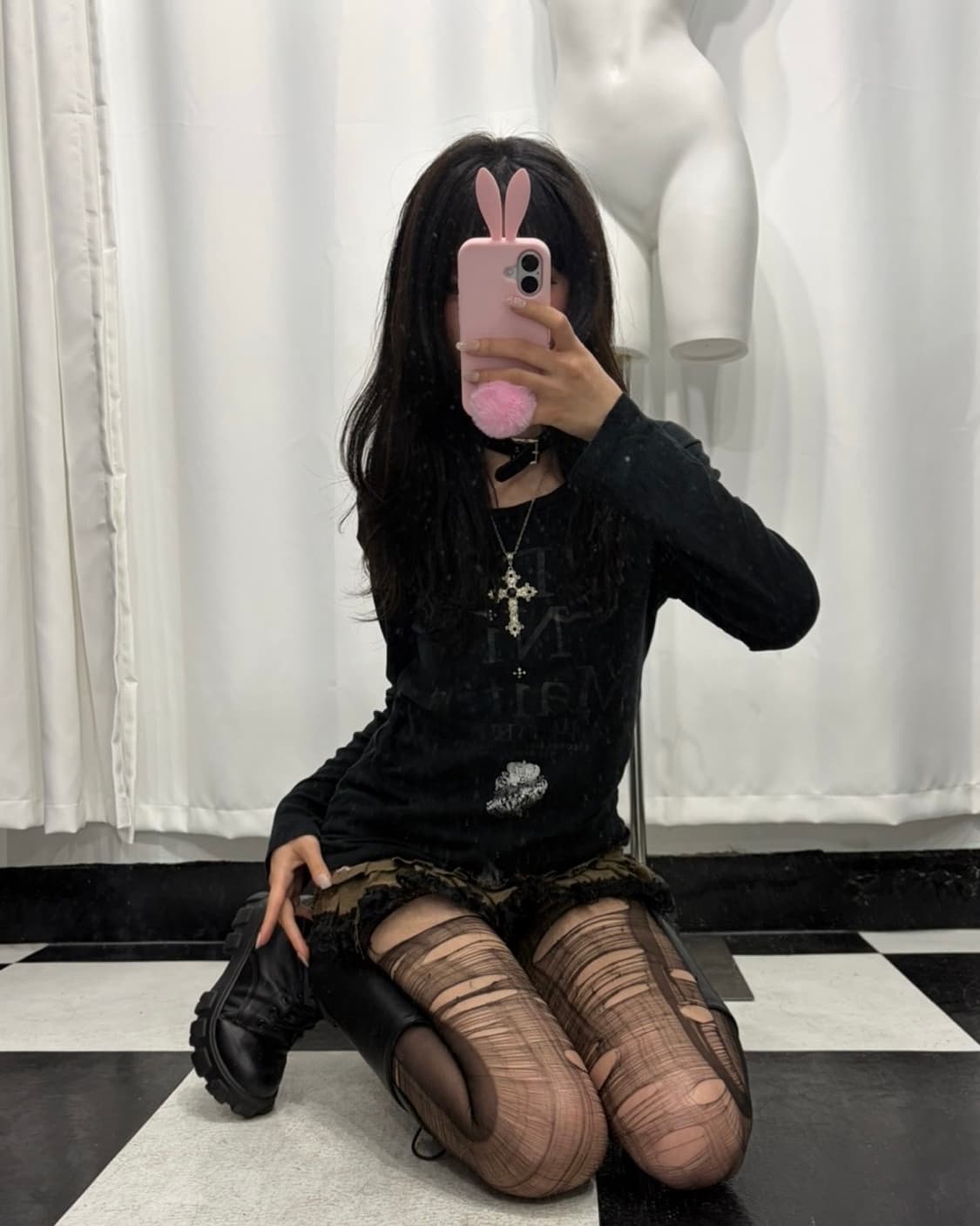 🎸블랙 레터링 프린팅 롱슬리브🎸 상품이미지2