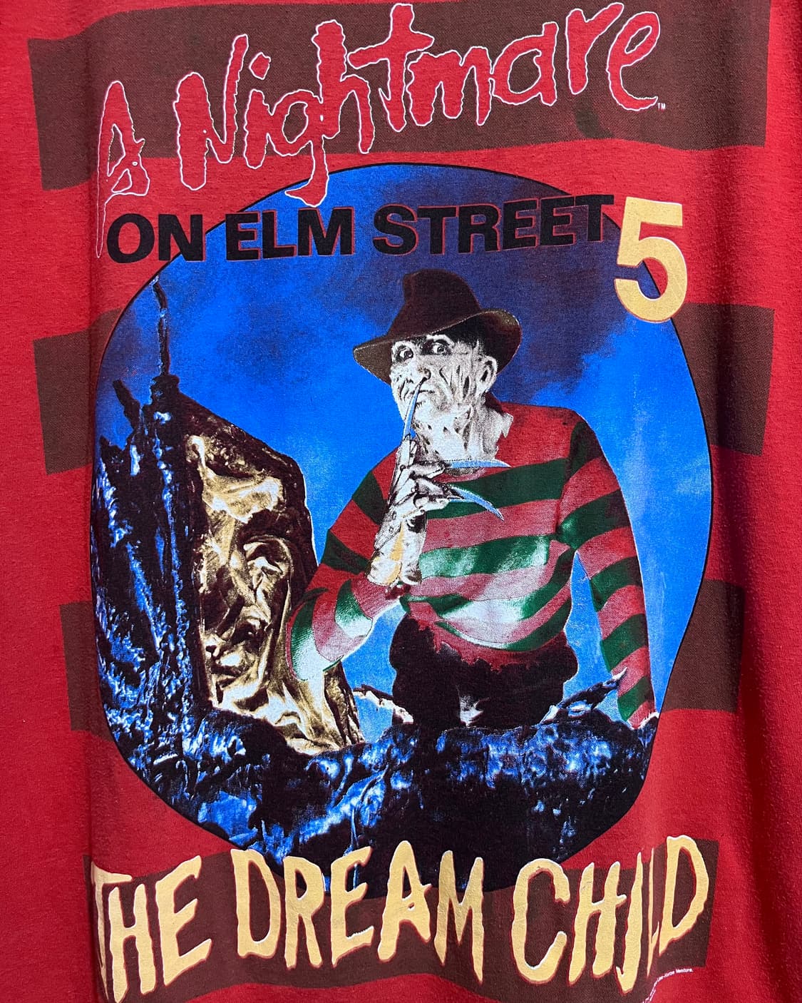 빈티지 80s 니아트메어 Freddy Krueger 공포 영화 티셔츠 상품이미지2
