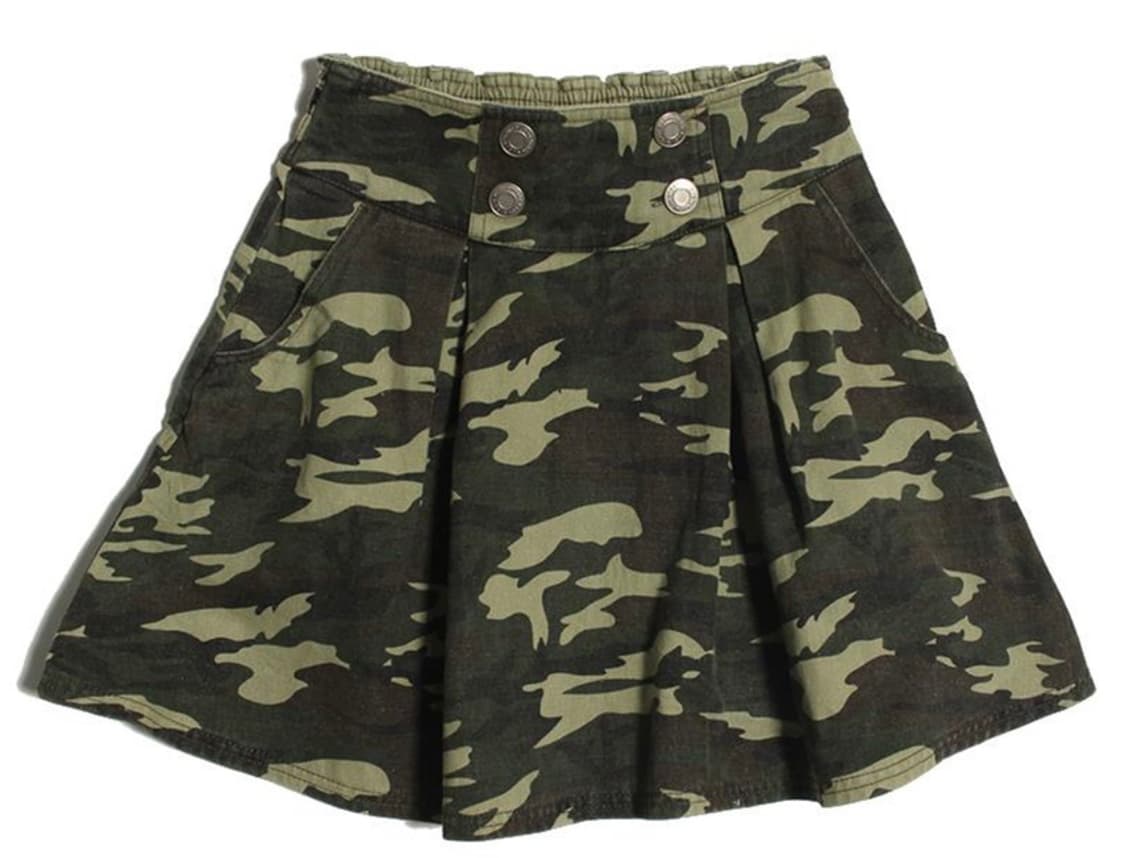 카모 플리츠 스커트 상품이미지1