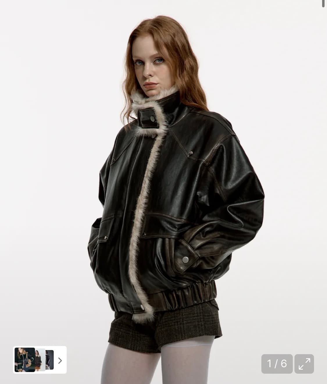 [M] 러프넥 무스탕 상품이미지1