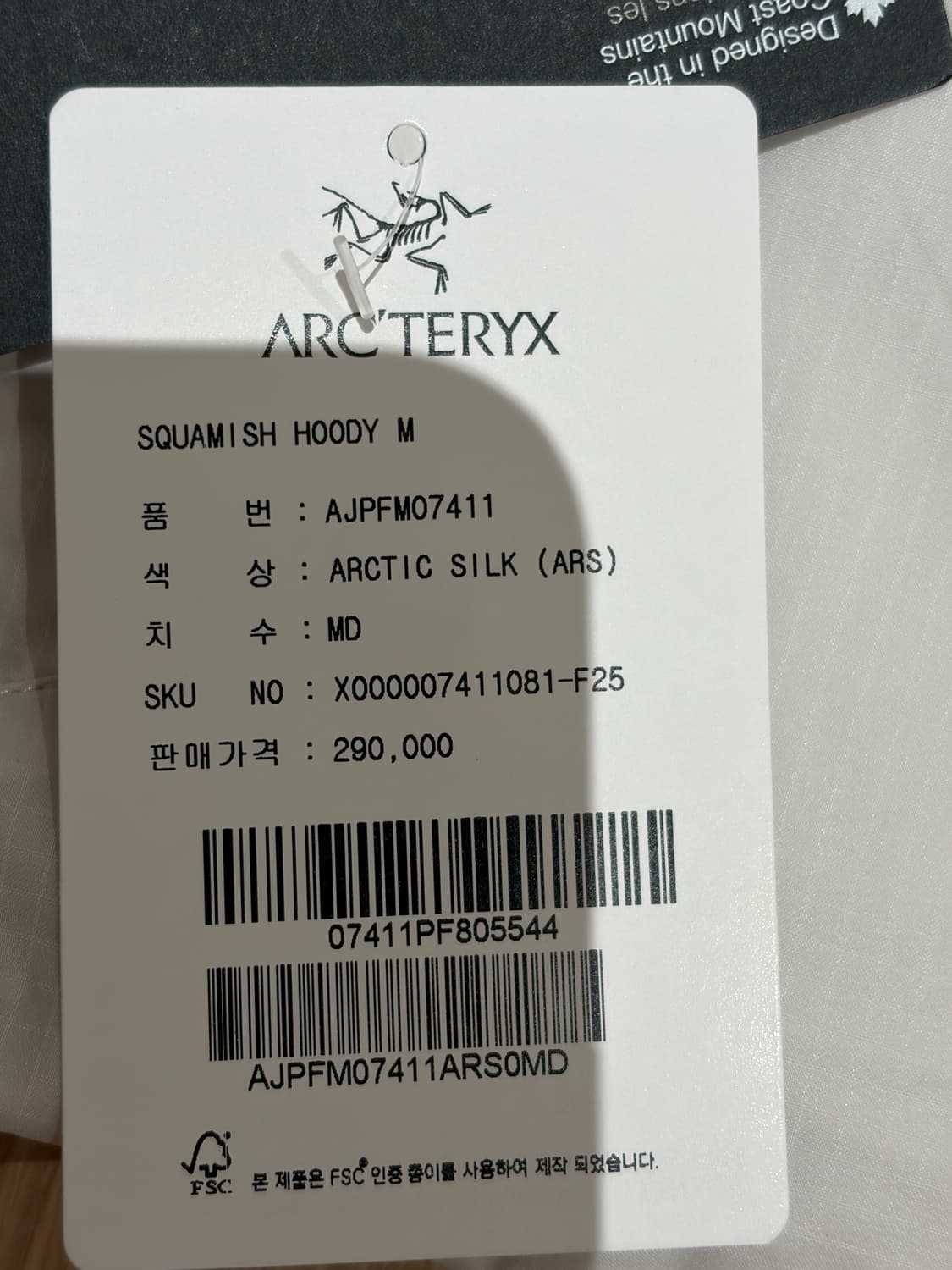아크테릭스 스쿼미시 후디 아크틱 실크 남성M 상품이미지3
