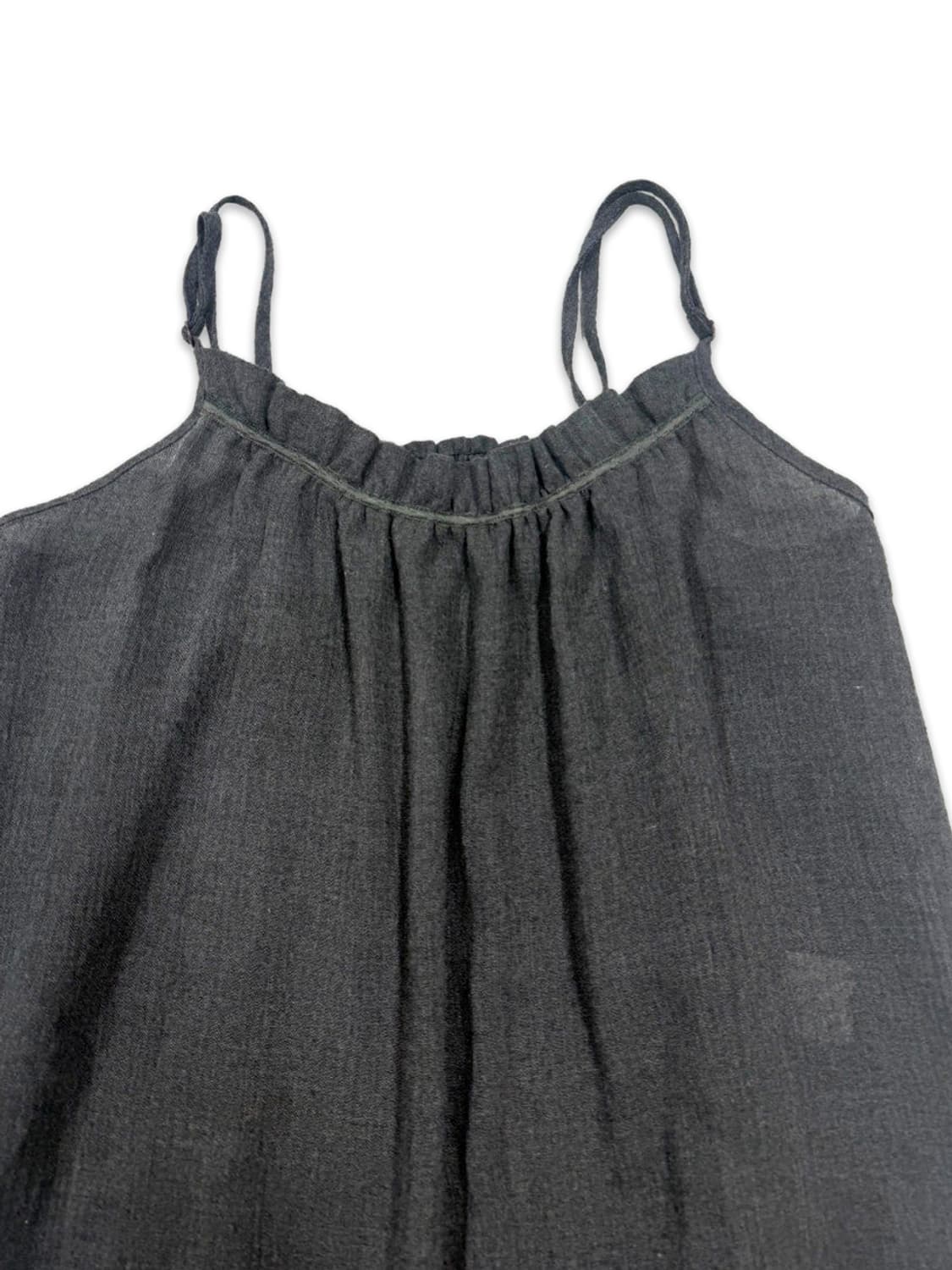 빈티지 다크 그레이 프릴 레이어드 원피스 상품이미지3