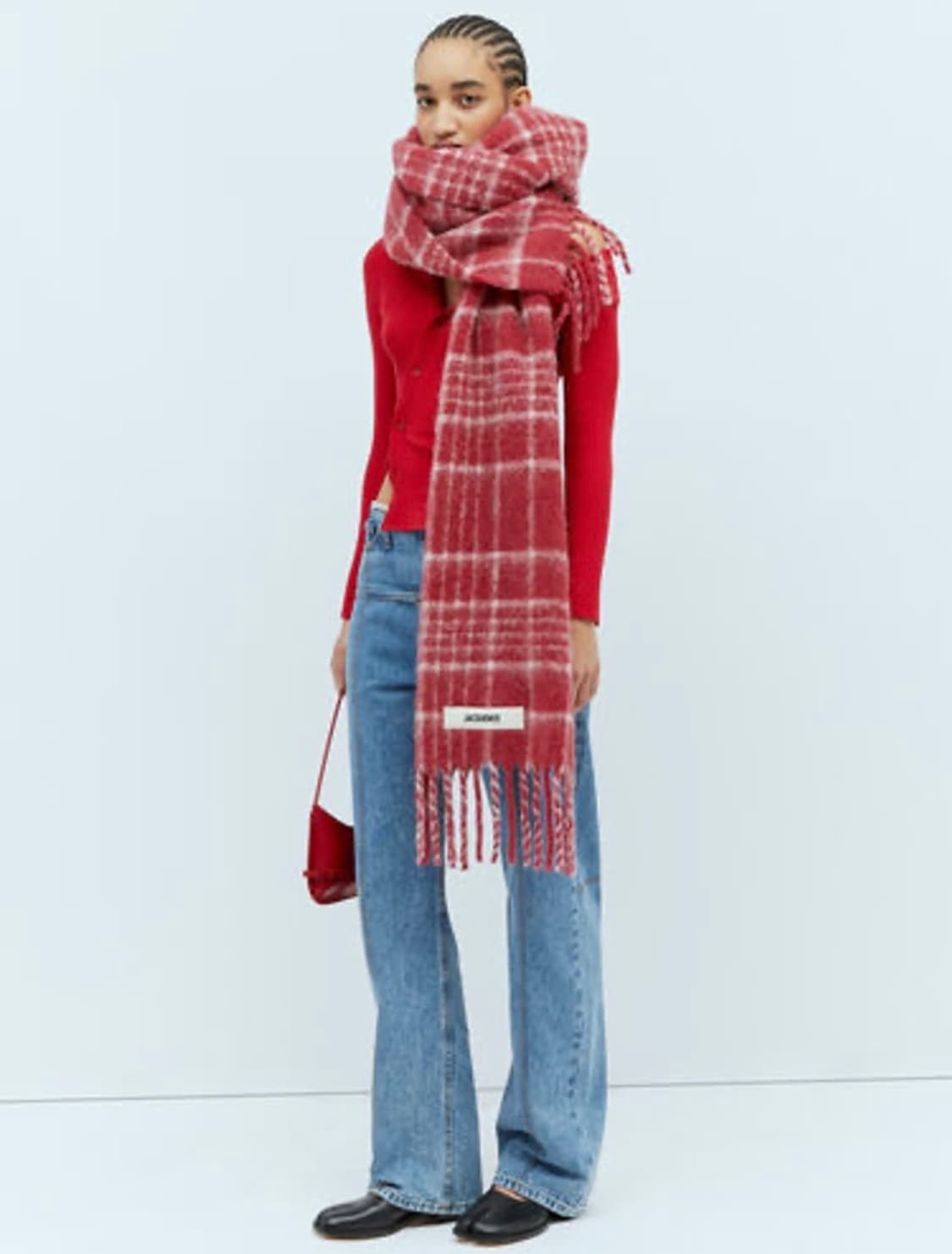 자크뮈스 자카드 체크 머플러 상품이미지3