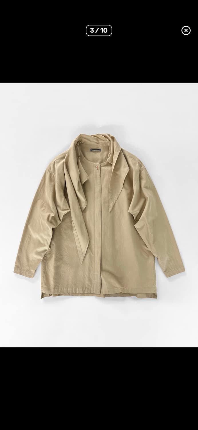 80s 이세이 미야케 드레이프 스카프 셔츠 상품이미지3