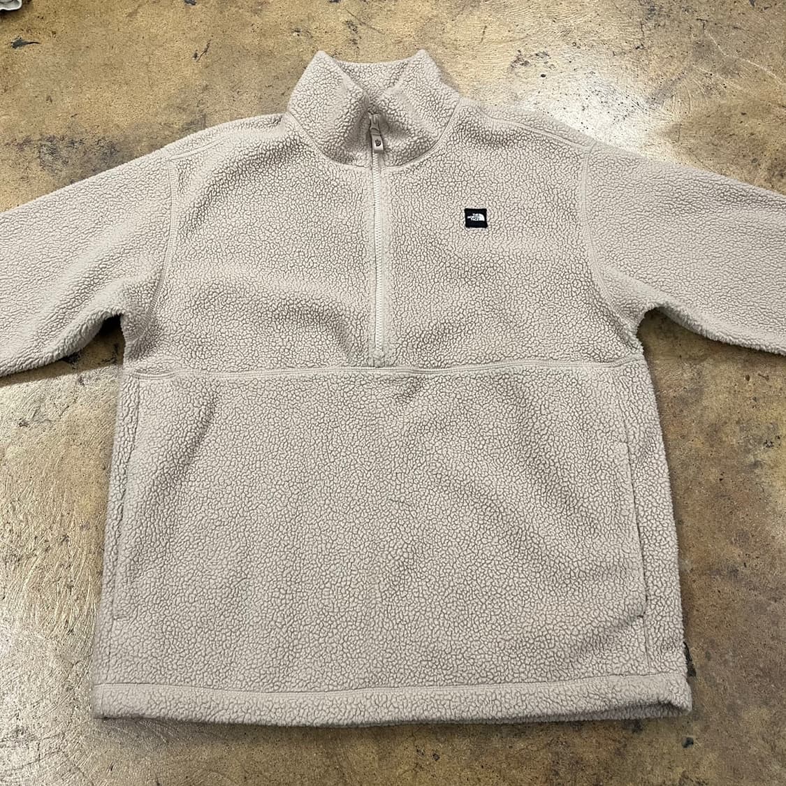 [정품/M] 노스페이스 하프집업 뽀글이 플리스 아이보리 b8 상품이미지4