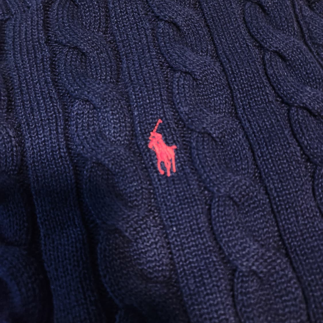 폴로 랄프로렌 네이비 꽈배기 니트 M 상품이미지4