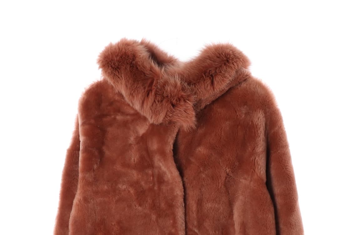 [XS]오즈세컨 천연여우 로즈브라운 롱 모피코트 무스탕
 상품이미지2