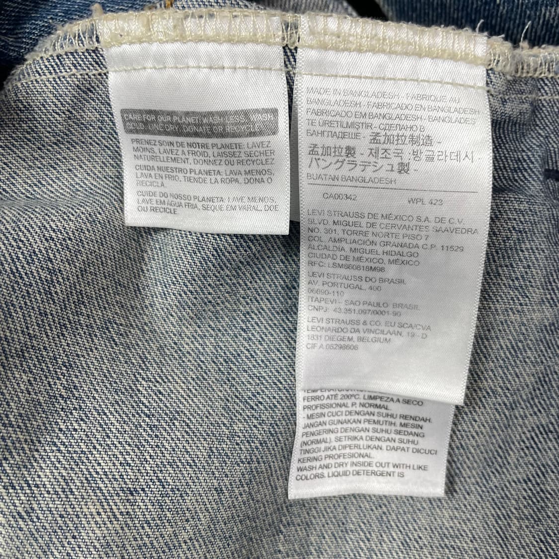 리바이스 중청 빈티지워싱 데님 자켓 L 상품이미지5
