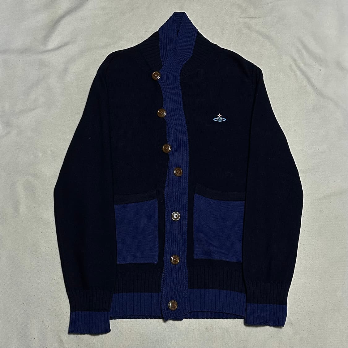 S 비비안웨스트우먼 네이비 가디건 상품이미지2