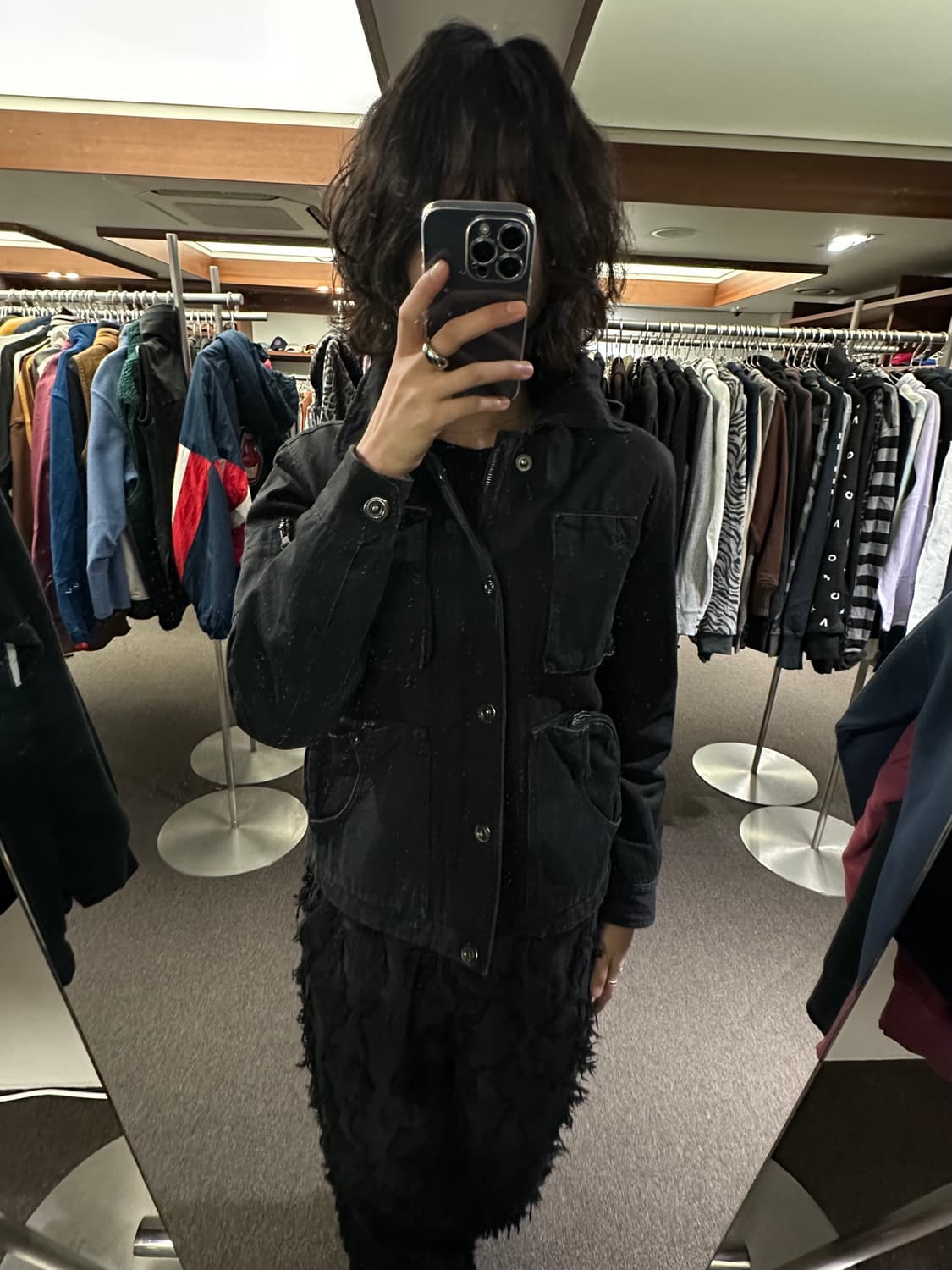 M)Intheattic 빈티지 블랙 유틸리티 자켓 상품이미지2