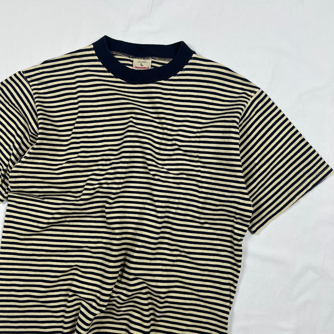 90‘s goodwear 스트라이프 반팔티 상품이미지3