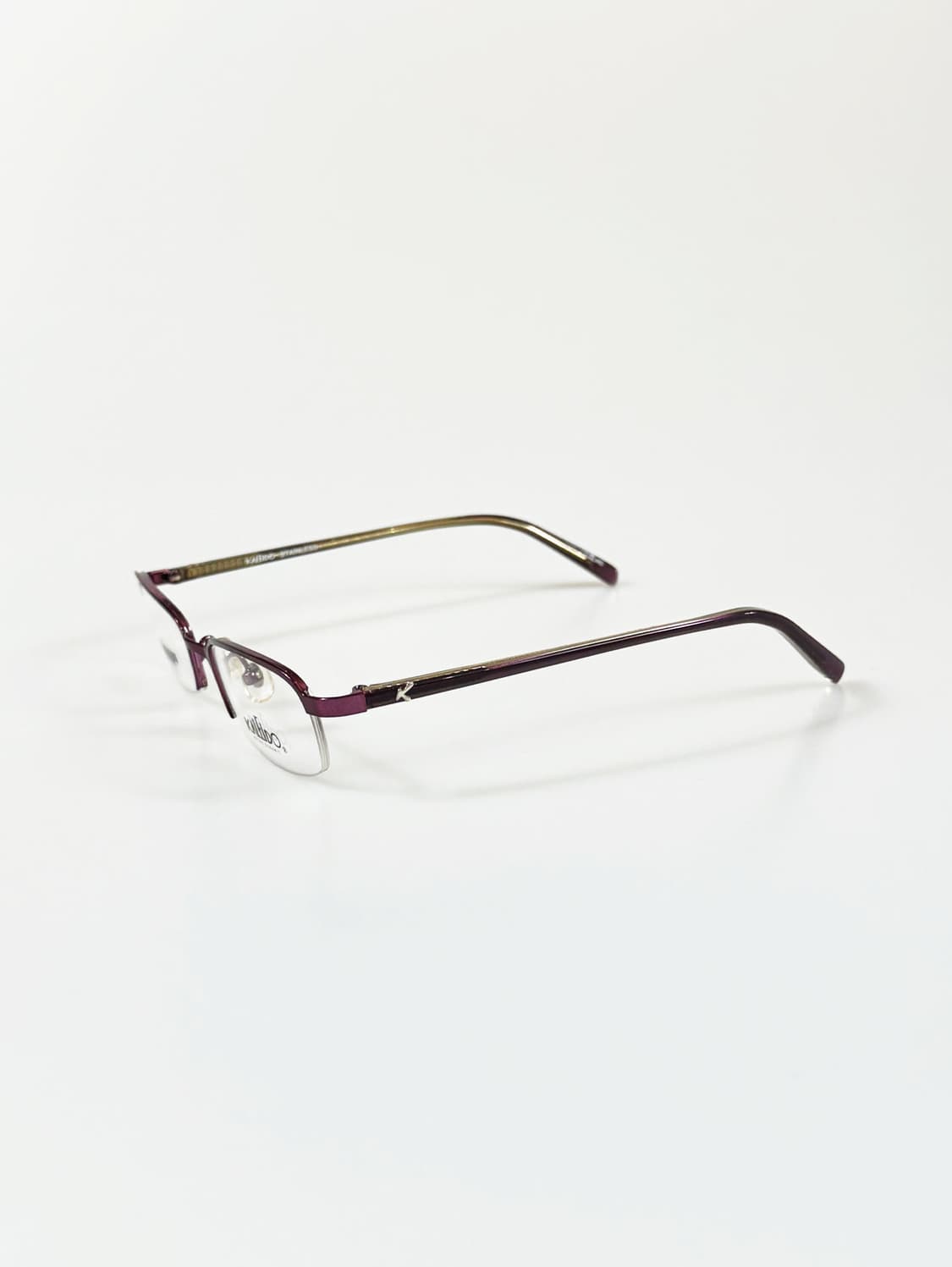 90s KALEIDO 스퀘어 반무테 빈티지 데드스탁 안경 상품이미지3