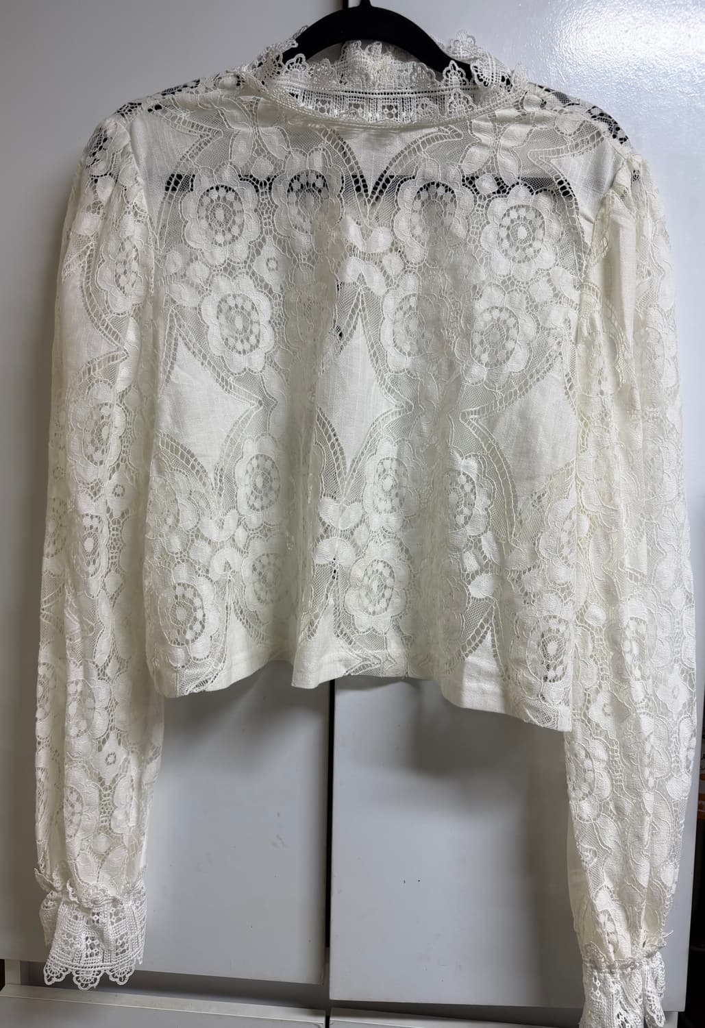 ZARA 자라 화이트 레이스 블라우스 S 상품이미지1