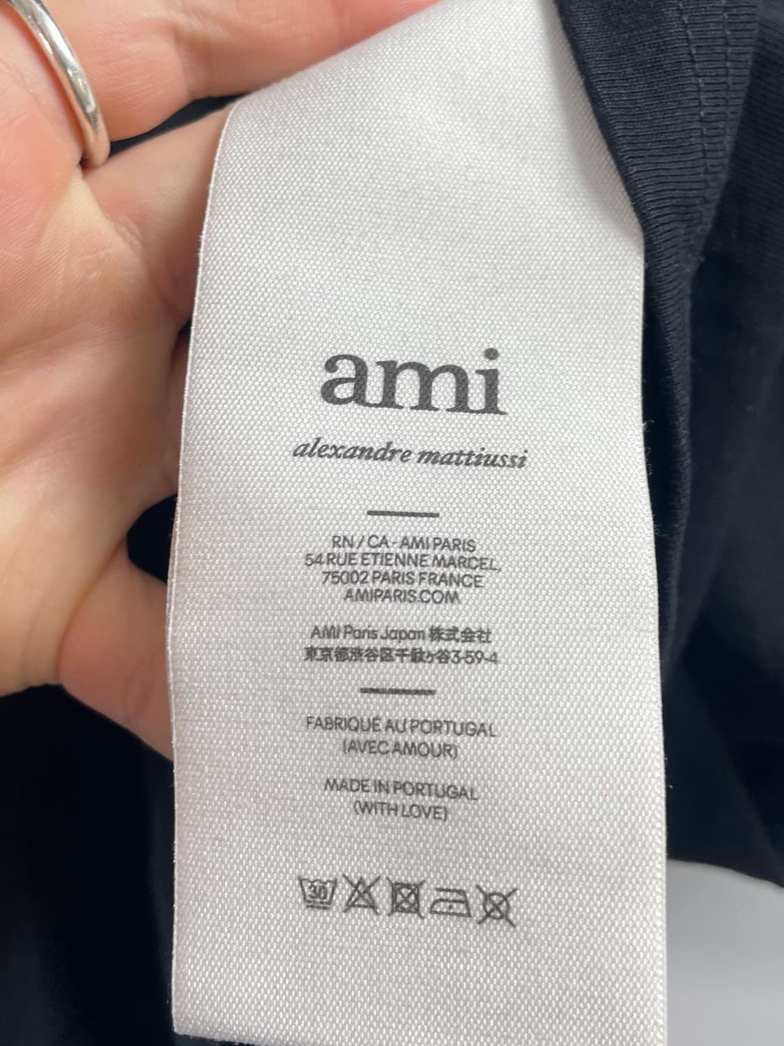 아미 인타르시아 스몰로고 반팔티 (on.508) 상품이미지5