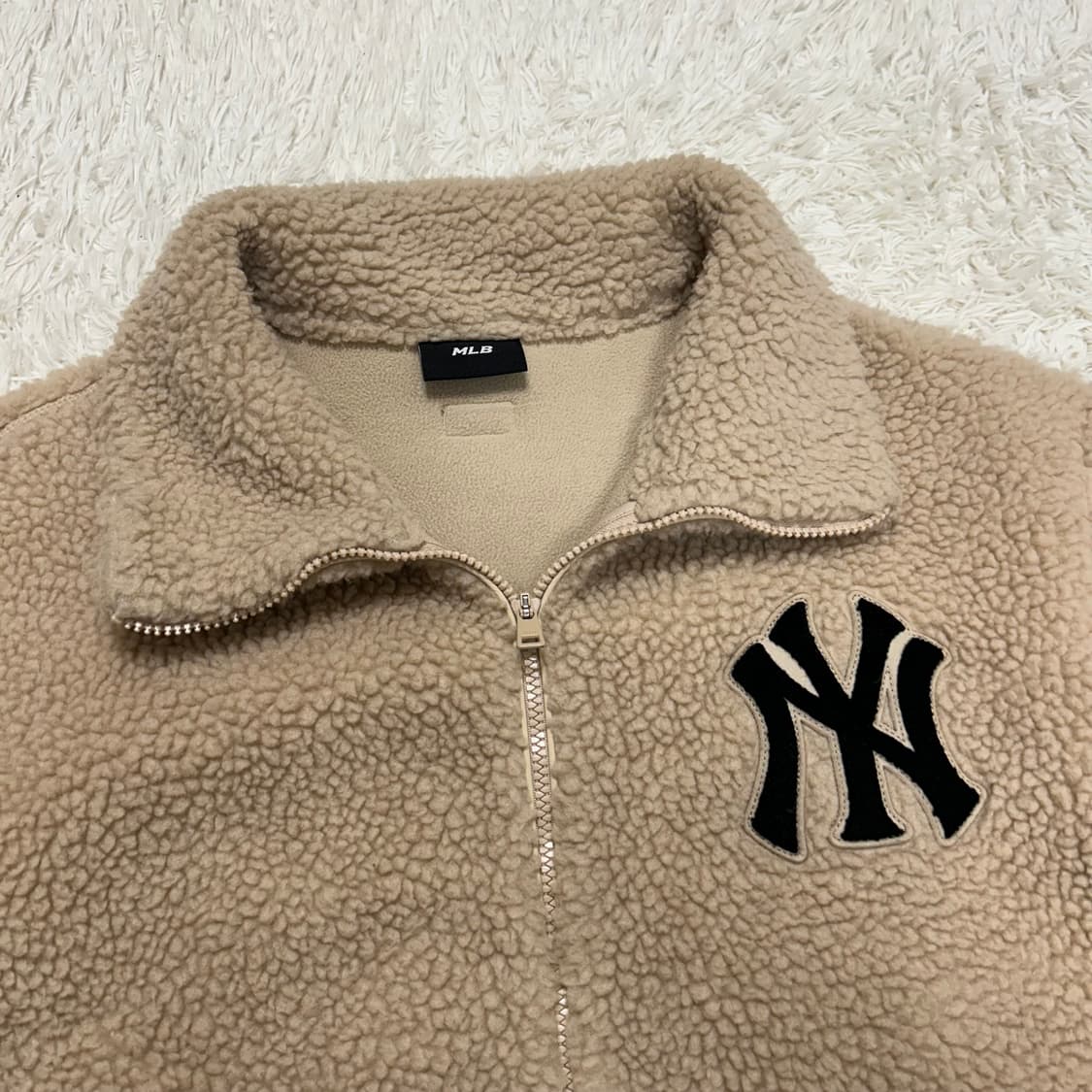 MLB Beige Fleece Jacket 상품이미지5