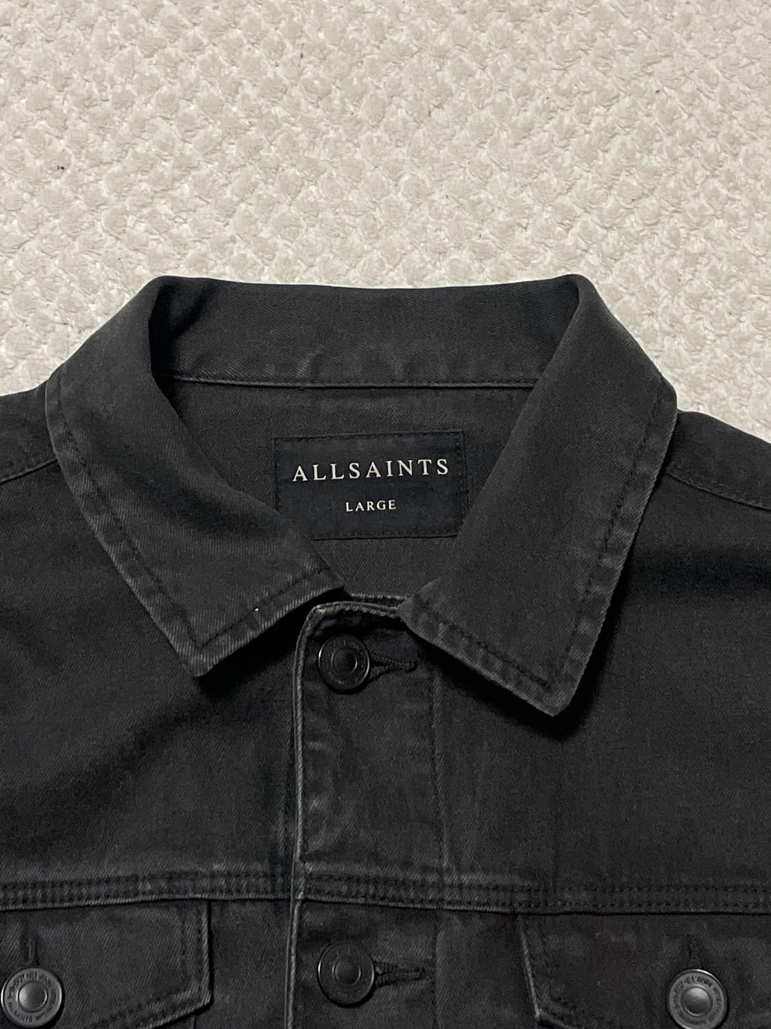 ALL SAINTS 올 세인츠 웨스턴 무드 암 레더 데님 트러커 청자켓 상품이미지4