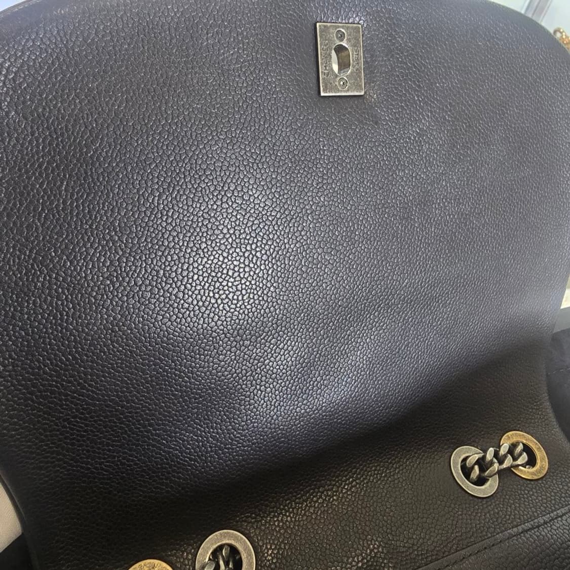 [중고/정품] 샤넬 캐비어 스킨 CC 로고 라운드 숄더백 크로스백 상품이미지8