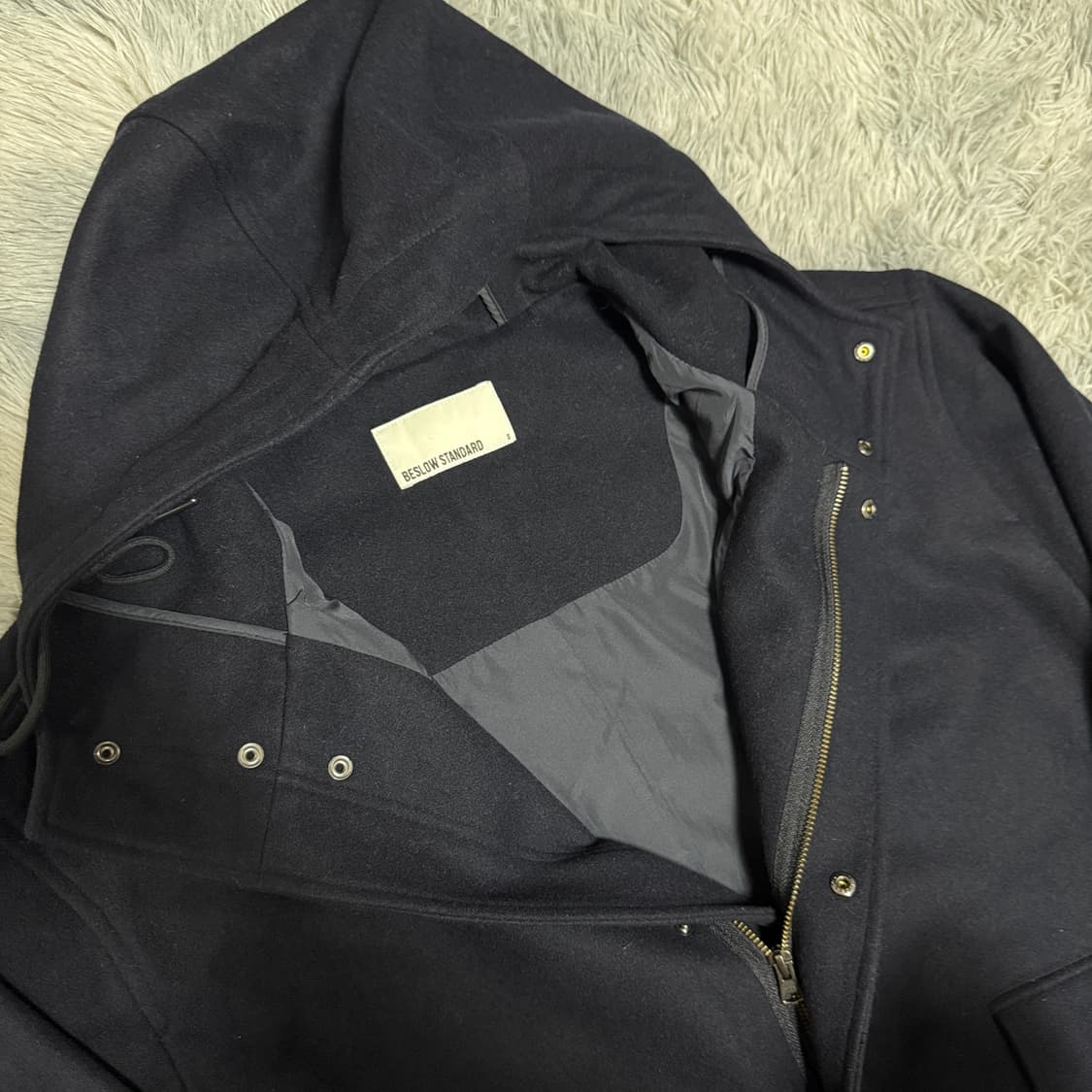 비슬로우  풀오버 울 후드 코트  S사이즈 상품이미지9