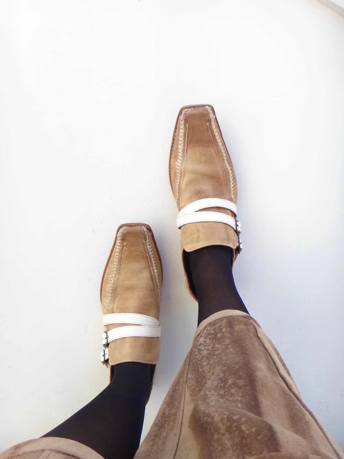 WHOOP DE DOO strap leather shoes / beige 상품이미지2