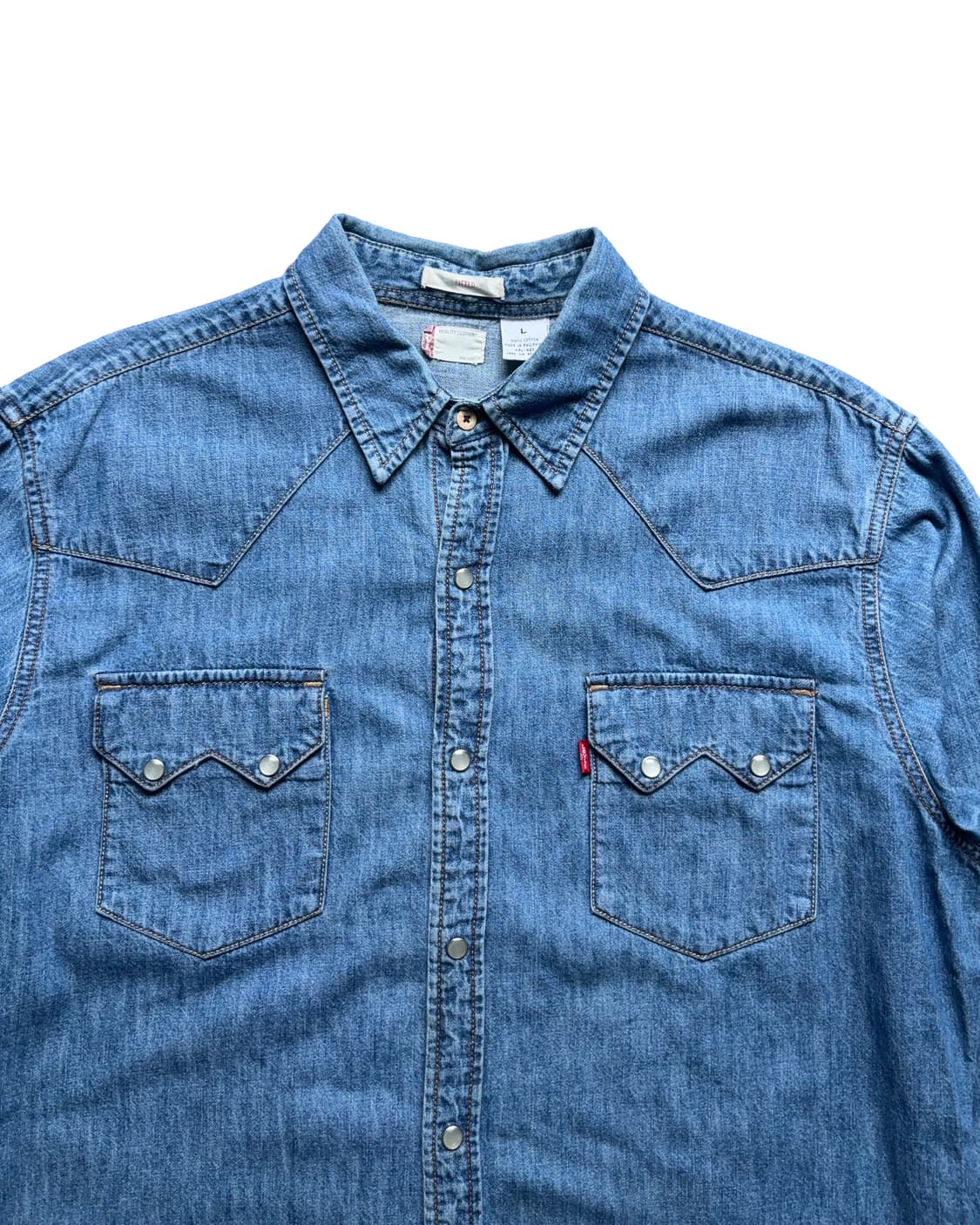 Levi's Fitted Denim Western Shirt 상품이미지2