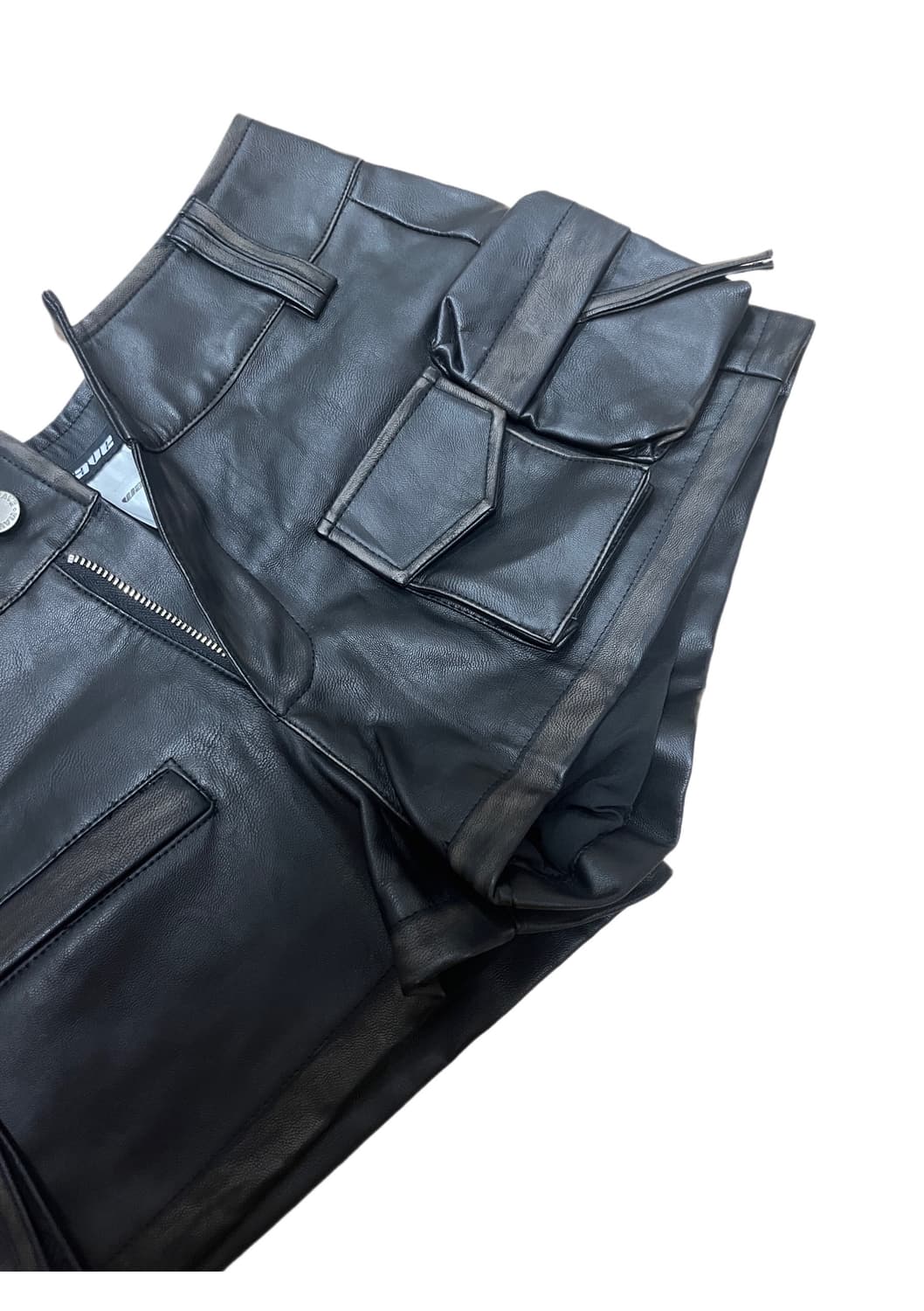 브라운 블랙 레더 쇼츠 상품이미지2