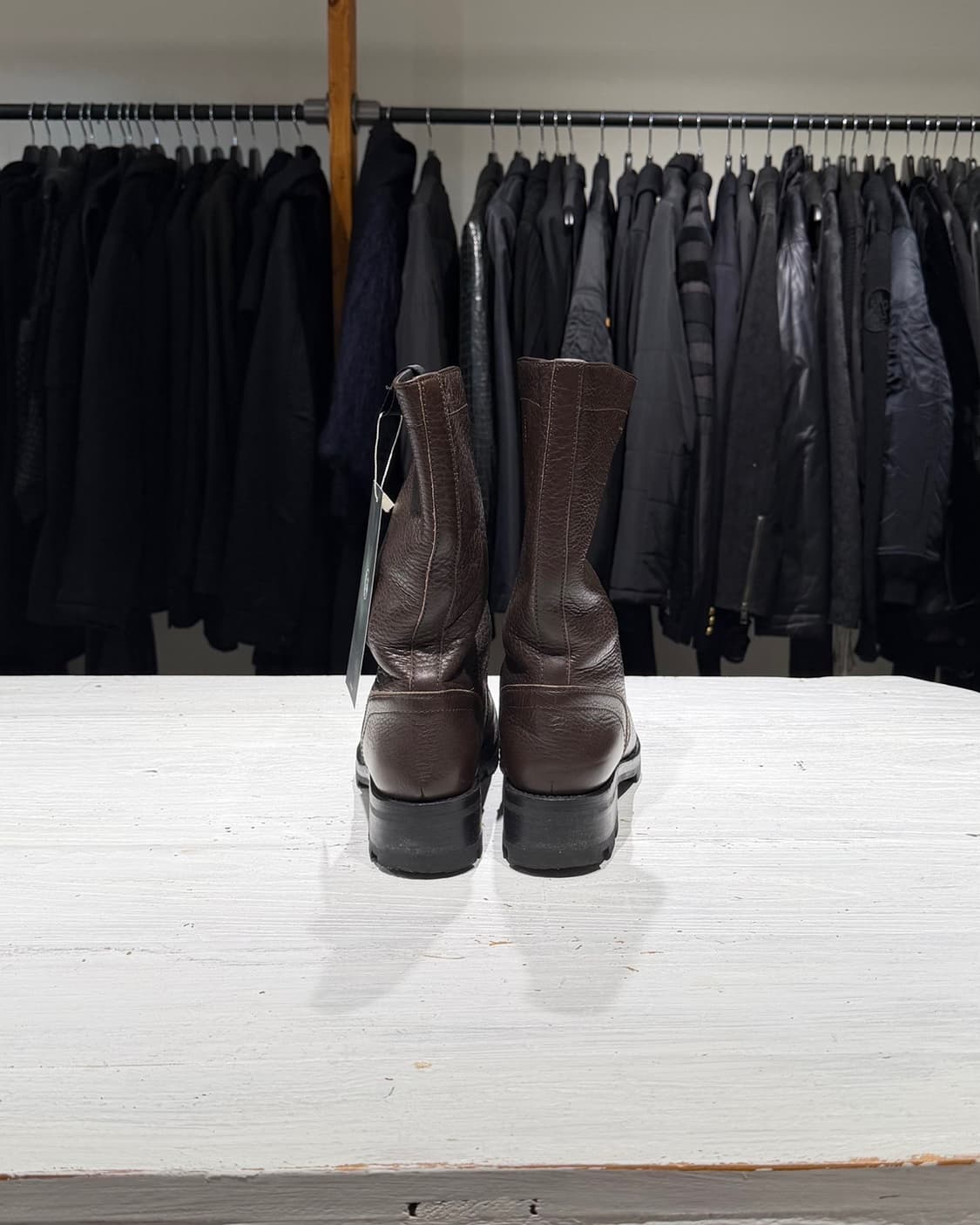 질샌더 브라운 레더 미들 부츠 상품이미지5