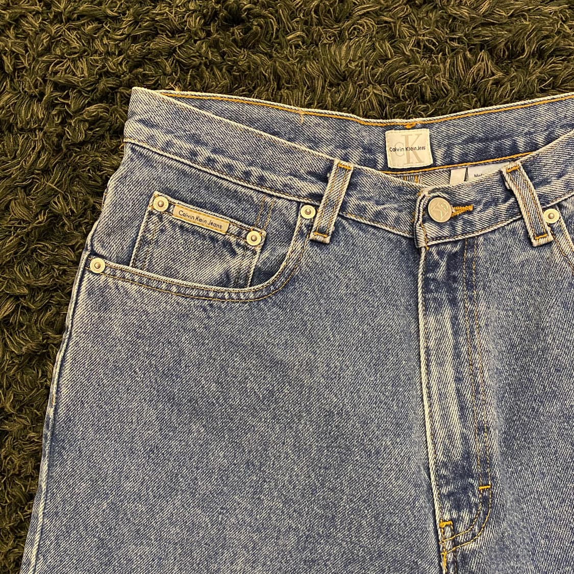(29inch) 90s캘빈클라인 컷오프 데님 청 반바지 상품이미지6